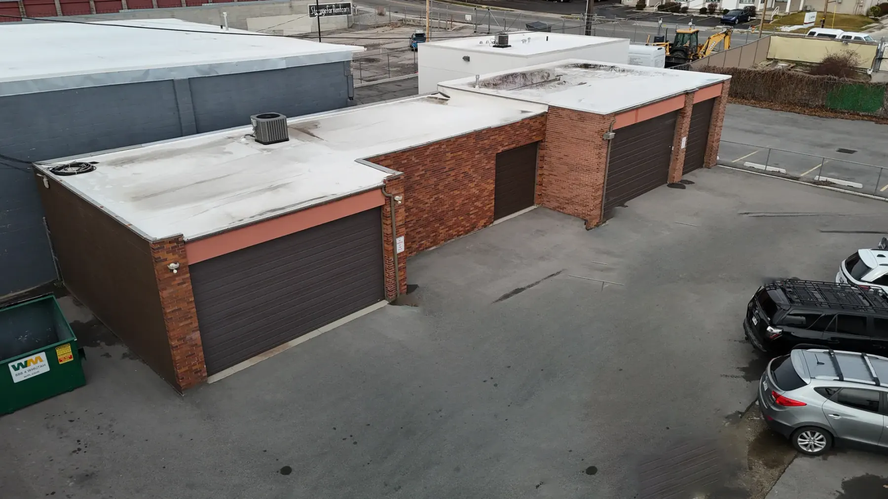 Rear elevation and roll-up doors at 1063 E 3300 S, Millcreek