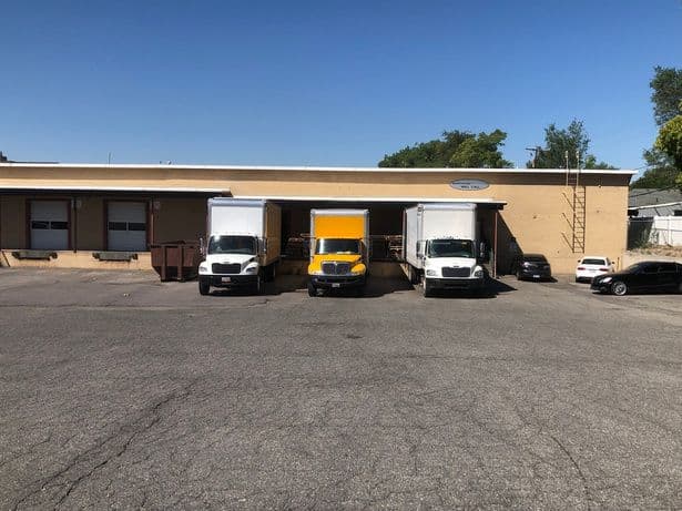 Loading area with box trucks at 2233 South 300-400 East in South Salt Lake