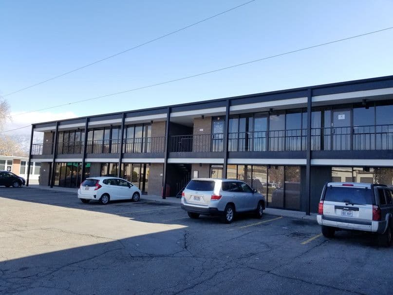 Parking and exterior walkways at 2880 South Main Street in Salt Lake City