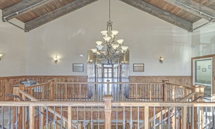 Vaulted lobby with chandelier at 4465 South 900 East in Millcreek
