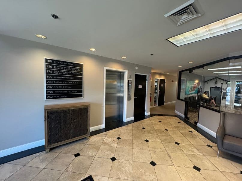 Lobby and directory at 5872 South 900 East in Salt Lake City