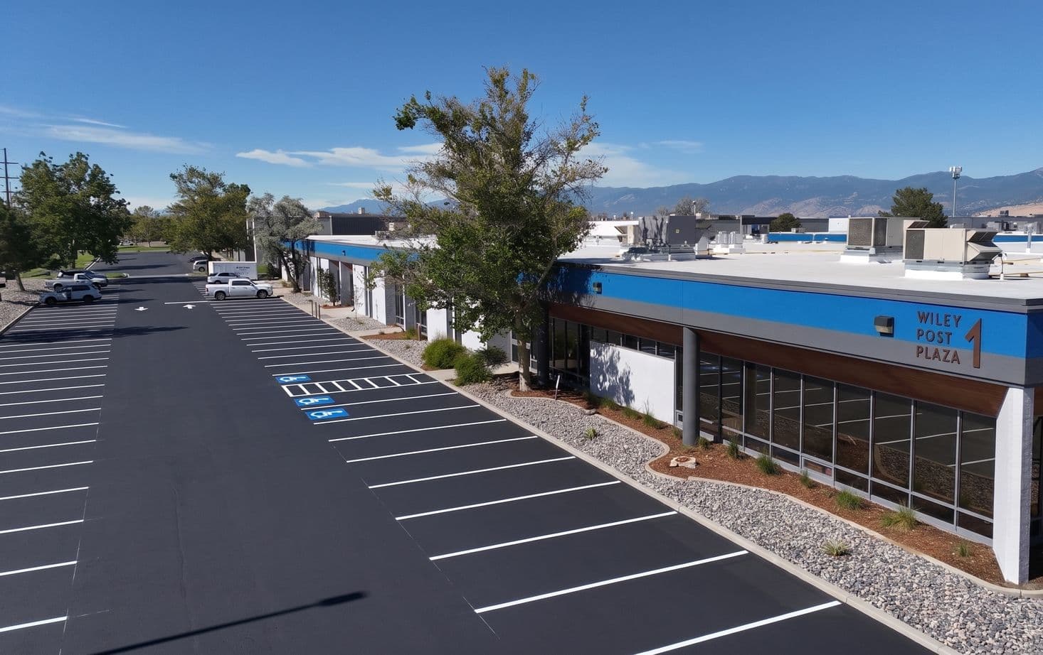 Airport Business Center building and parking at 4750 W Wiley Post Way in Salt Lake City